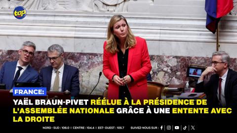 Yaël Braun-Pivet réélue à la présidence de l'Assemblée nationale