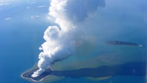 Éruption volcanique des îles Tonga:Des nuages chargés de dioxyde de soufre se dirigent sur Maurice et peuvent avoir des impacts sur les écosystèmes
