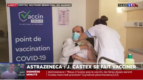 Covid-19 : Le Premier ministre français, Jean Castex s’est fait vacciner avec l’AstraZeneca