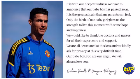 Cristiano Ronaldo annonce le décès de son fils à la naissance, sa fille a survécu à l’accouchement