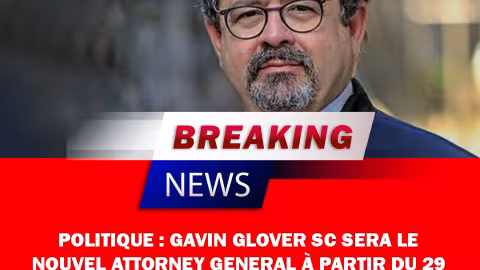 Politique : Gavin Glover SC sera le nouvel Attorney General à partir du 29 novembre 2024, annonce du Premier ministre ce matin