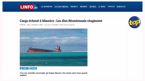 Déversement d’hydrocarbures depuis le Wakashio : Le préfet de la Réunion annonce la mise sur pied d’une cellule de crise