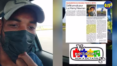 Il voulait défiler devant le Premier ministre avec un t-shirt arborant le slogan « Viv Morisianisme Non A Dictatir » hier : Luc Kenny Ramdhony Newman interpellé et emmené au poste de police
