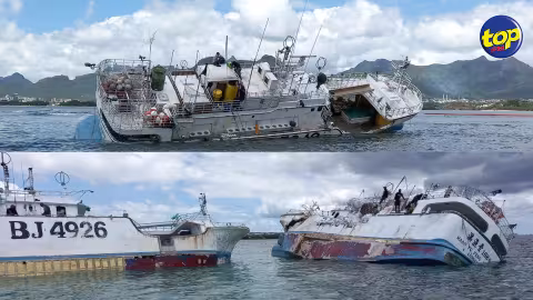 Deux navires échoués à quelques kilomètres du Wen Hang Dar 168 à Pointe-aux-Sables : L’extraction de carburants s’avère compliquée