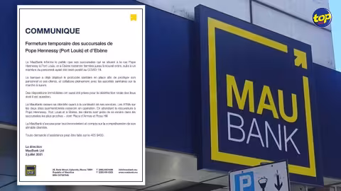 Covid-19 : MauBank annonce la fermeture temporaire de deux succursales