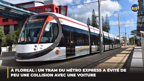À Floreal : un tram du Métro Express a évité de peu une collision avec une voiture