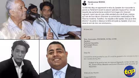 Au Parlement : Le Speaker rejette une demande de Nando Bodha qui voulait rendre hommage à SAJ
