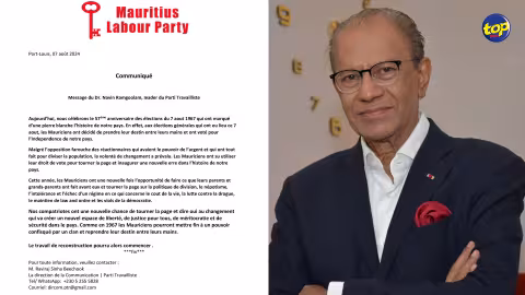 Leadership du Parti travailliste : ‘J’y suis, j’y reste !’ clame haut et fort Navin Ramgoolam
