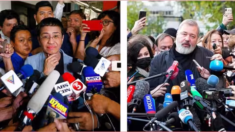 “La nécessité de respecter les journalistes” : réactions des deux prix Nobel de la paix