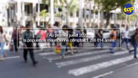 Au premier juillet 2020 : la population mauricienne comptait 1 266 014 âmes