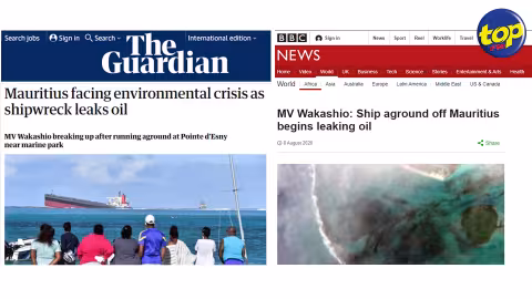Drame écologique à Pointe d’Esny :  la presse internationale en fait état