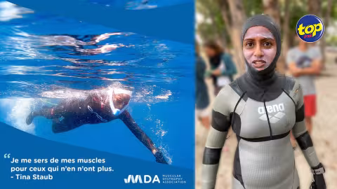Tour de l’île Maurice à la nage en 9 jours : « Je me sers de mes muscles pour ceux qui n’en ont plus », écrit Tina Staub sur la toile