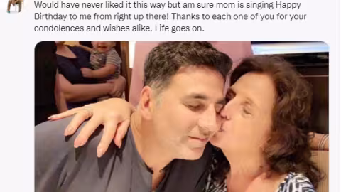 Akshay Kumar shares photo with mother Aruna Bhatia on his birthday: ‘Would never have liked it this way…’