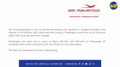 Rodrigues : Air Mauritius annonce la reprise des vols