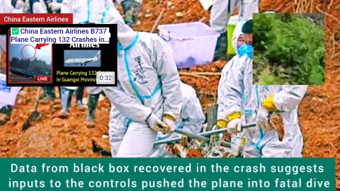L’accident d’avion chinois qui a tué 132 personnes en mars était délibéré et intentionnel