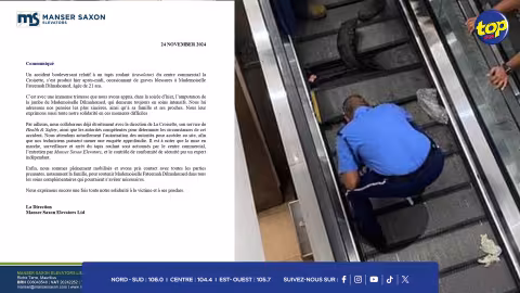 Accident tragique à La Croisette coûtant une jambe à Fateemah Dilmahomed, 21 ans : Manser Saxon Elevators précise ses responsabilités