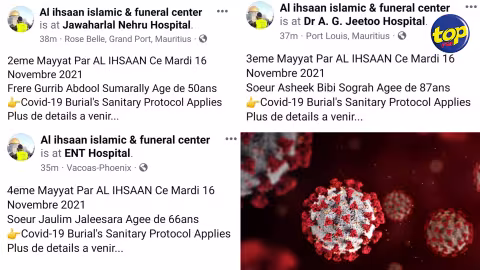 Covid-19 : le nombre de décès explose, au moins trois décès recensés déjà depuis ce matin au niveau d’Al Ihsaan uniquement