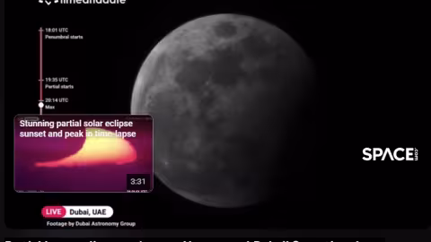 Eclipse lunaire partielle d’hier en accéléré