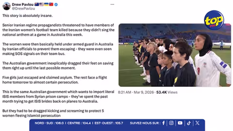Football et crise iranienne : Trump salue l’action de l’Australie pour protéger l’équipe féminine