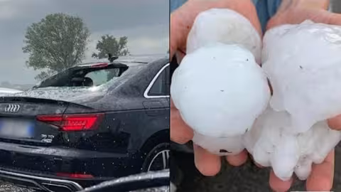 Apocalypse en Italie ! La grêle détruit des centaines de voitures à Milan !