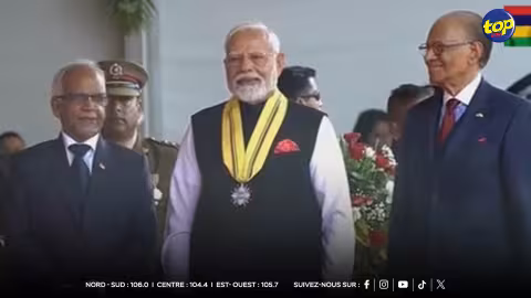 Narendra Modi honoré lors de la cérémonie du 57e anniversaire de l'indépendance à Maurice