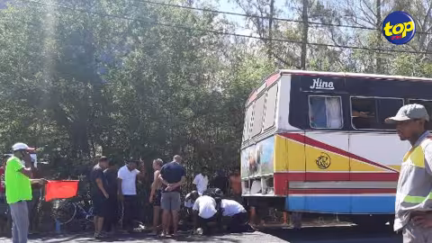 Au Morne : Un autobus percute un triathlète