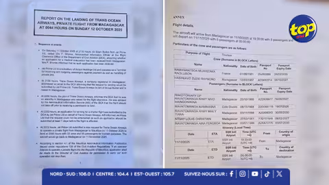 Rapport d’enquête : l’atterrissage du jet privé malgache planifié 