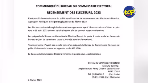 Recensement électoral pour l’année 2023 : L’exercice prolongé jusqu’au 11 février